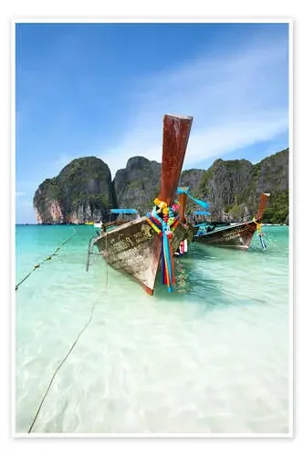Decorated wooden boats, Thailand de Matteo Colombo