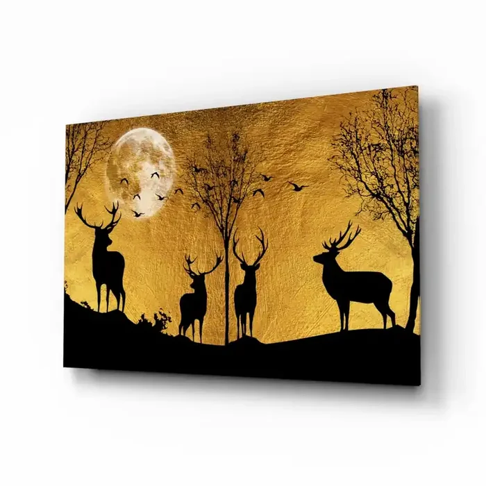 Deers Glass Wall Art – 28.5 » x 18 «
