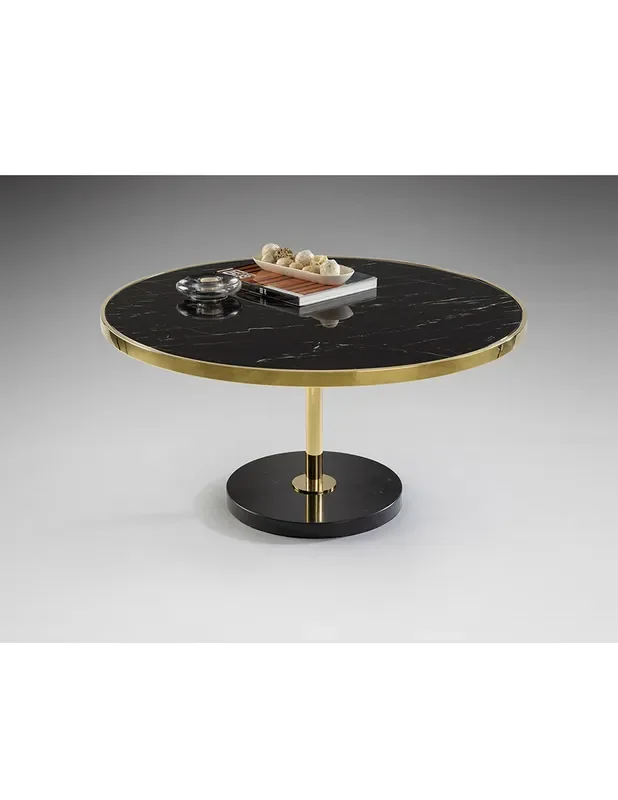 Dekala Mesa de Centro Negro Oro de Schuller
