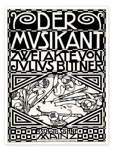 Der Musikant (alemán) de Koloman Moser Master Collection