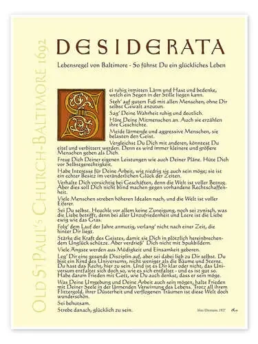 Desiderata (alemán) III de Dirk H. Wendt
