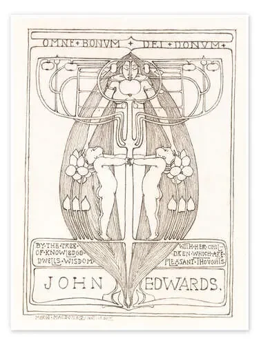 Design for a Bookplate de Margaret MacDonald Mackintosh Bridgeman Images