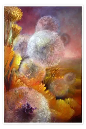 Diente de león y mariposa II de Annette Schmucker