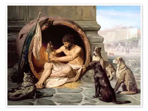 Diógenes en su barril de Jean-Léon Gérôme Master Collection