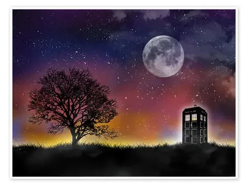 Doctor who tardis night de Golden Planet Prints