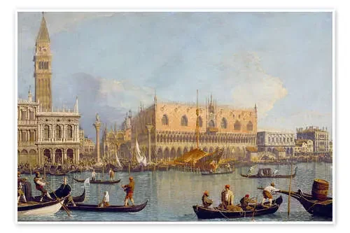 Dogenpalast und die Piazetta in Venedig de Antonio Canaletto ARTOTHEK