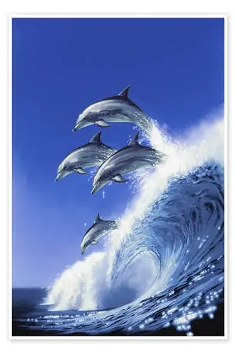 Dolphins riding the waves de Robin Koni MGL Licensing