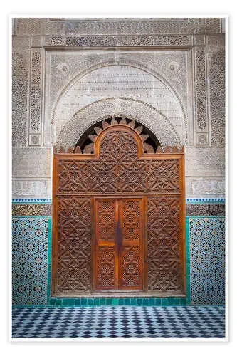 Door of the Medersa Bou Inania, Fes de Douglas Pearson Robert Harding