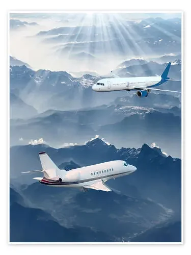 Dos aviones sobre las montañas Editors Choice