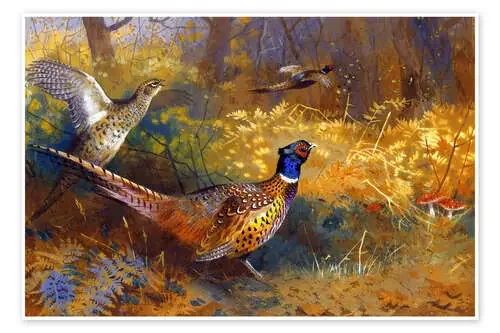 Dos faisanes al borde del bosque de Archibald Thorburn ARTOTHEK
