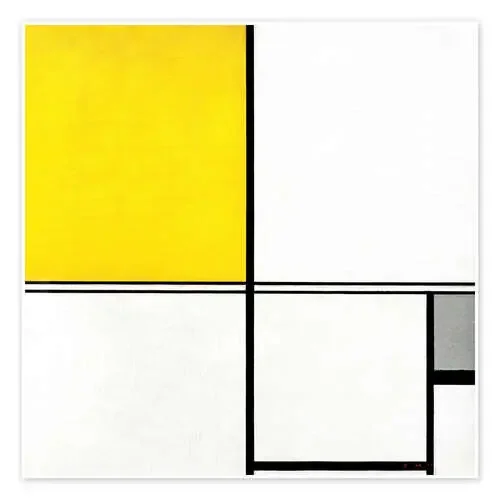 Double Line and Yellow de Piet Mondrian akg-images