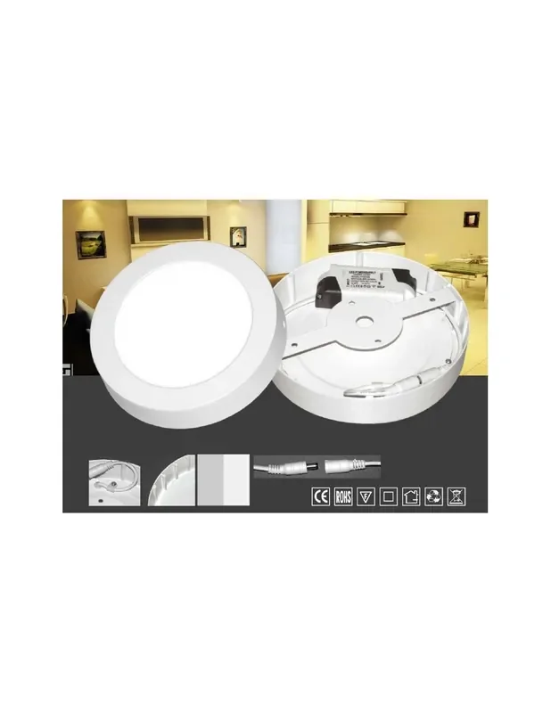 Downlight de Superficie Led 22,5 cm Blanco