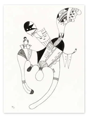 Drawing on ‘une figure Flottante‘ de Wassily Kandinsky Master Collection