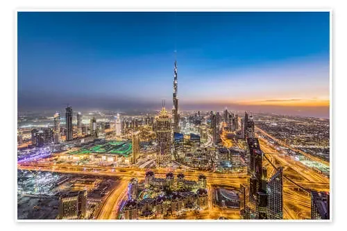 Dubai City Sunset de Dieter Meyrl