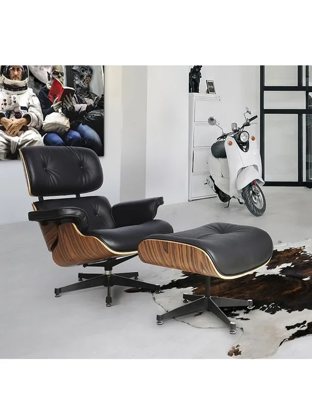 Eames Chaise Longue Negro-Palisandro de Schuller