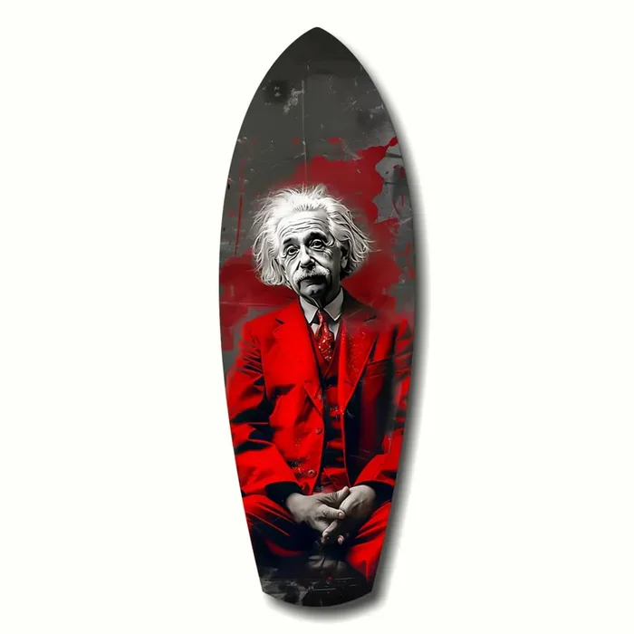 Einstein Mood V2 Glass Wall Art – 12 » X 35 «