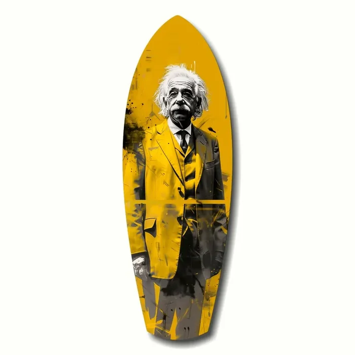 Einstein Posing Glass Wall Art – 12 » X 35 «