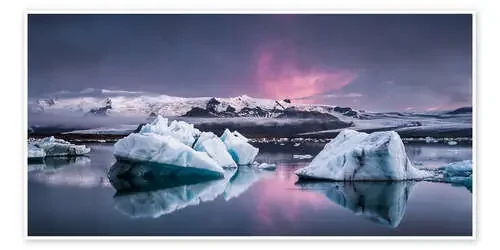 Eisebergs at Icelands Glacier Lagoon de Andreas Wonisch