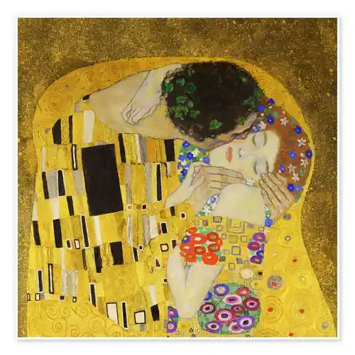 El beso (detalle) II de Gustav Klimt Master Collection