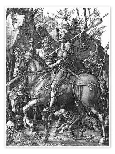 El caballero, muerte y diablo de Albrecht Dürer Master Collection