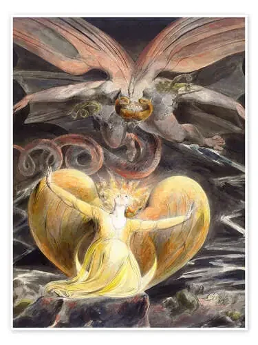 El gran dragón rojo y la mujer con sol I de William Blake Master Collection