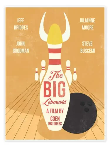 El gran Lebowski (inglés) de Golden Planet Prints