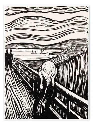 El grito b/n de Edvard Munch Master Collection