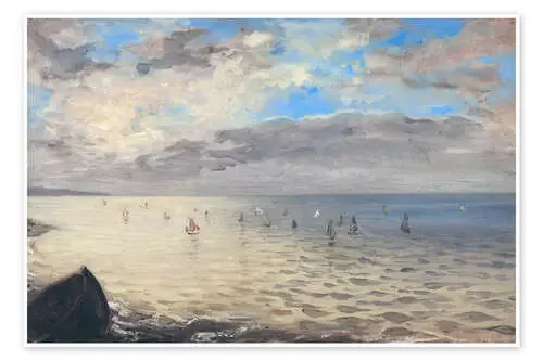 El mar, visto desde las alturas en Dieppe de Eugene Delacroix Bridgeman Images