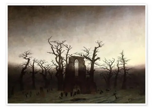 El monasterio en el bosque de robles de Caspar David Friedrich Master Collection