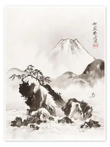 El monte Fuji, Japón de Kawanabe Kyosai Master Collection