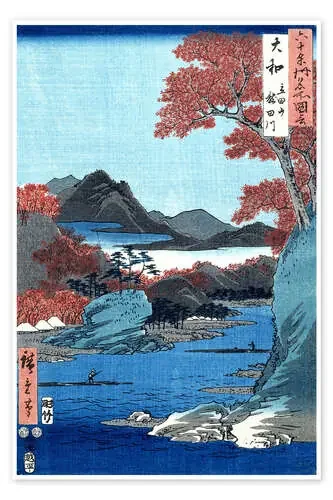 El monte y el río Tatsuta en la provincia de Yamato de Utagawa Hiroshige Bridgeman Images