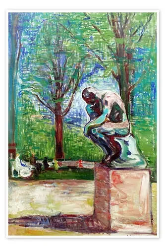 El pensador de Rodin de Edvard Munch Master Collection