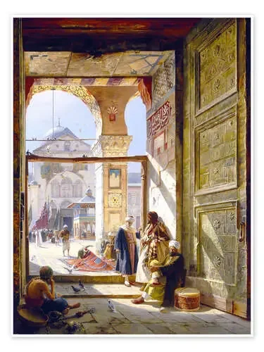 El portón de la mezquita de los Omeyas, Damasco de Gustave Bauernfeind ARTOTHEK