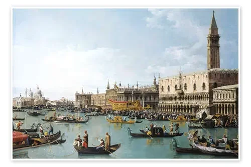 El puerto de San Marco en el día de la Ascensión de Bernardo Bellotto (Canaletto) Master Collection