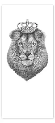 El rey – León en blanco y negro de Valeriya Korenkova