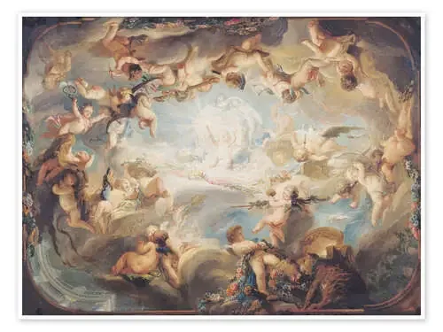 El triunfo de Cupido sobre todos los dioses de Gabriel de Saint-Aubin Bridgeman Images