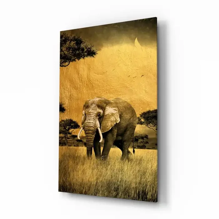 Elephant Glass Wall Art – 28.5 » x 18 «