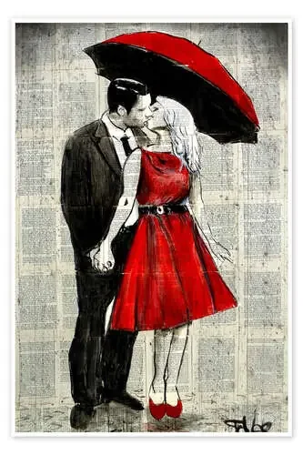 Ella vestida de rojo de Loui Jover