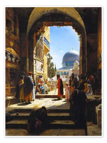 Entrada al Templo, Jerusalén de Gustave Bauernfeind Bridgeman Images