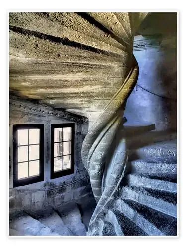 Escaleras en el Chateau de Lourmarin de Julie Eggers Danita Delimont