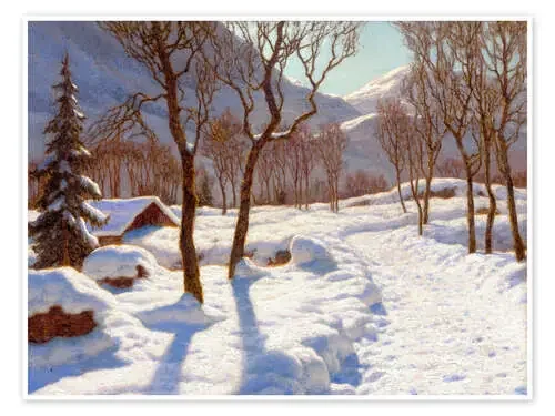 Escena de invierno en los Alpes de Ivan Fedorovich Choultsé Master Collection