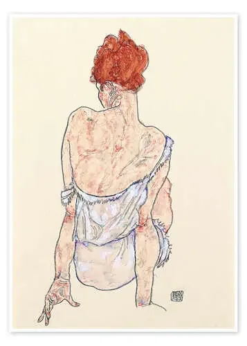 Espalda femenina de Egon Schiele Master Collection