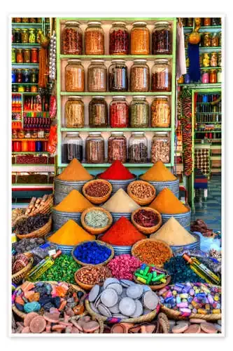 Especias en un bazar en Marrakech de HADYPHOTO