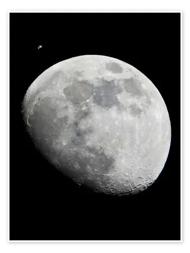 Estación internacional y la Luna de NASA Science Photo Library