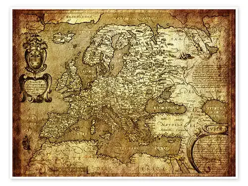 Europa 1600 de Michaels Antike Weltkarten