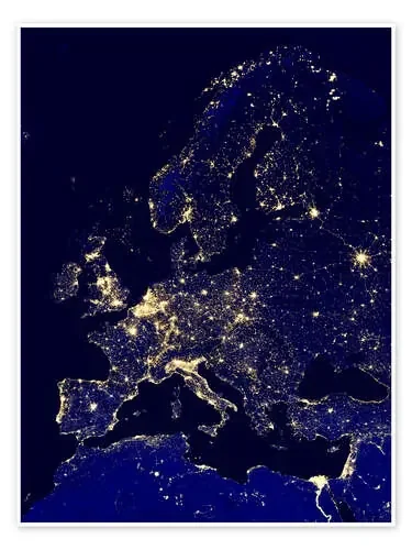 Europa por la noche de NASA Science Photo Library
