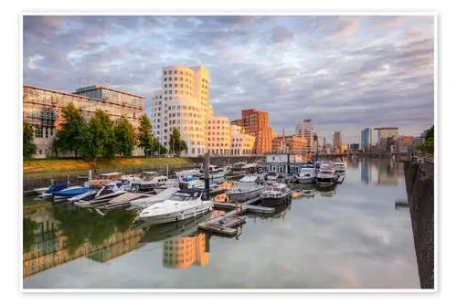 Evening sun in the Media Harbour Dusseldorf de Michael Valjak