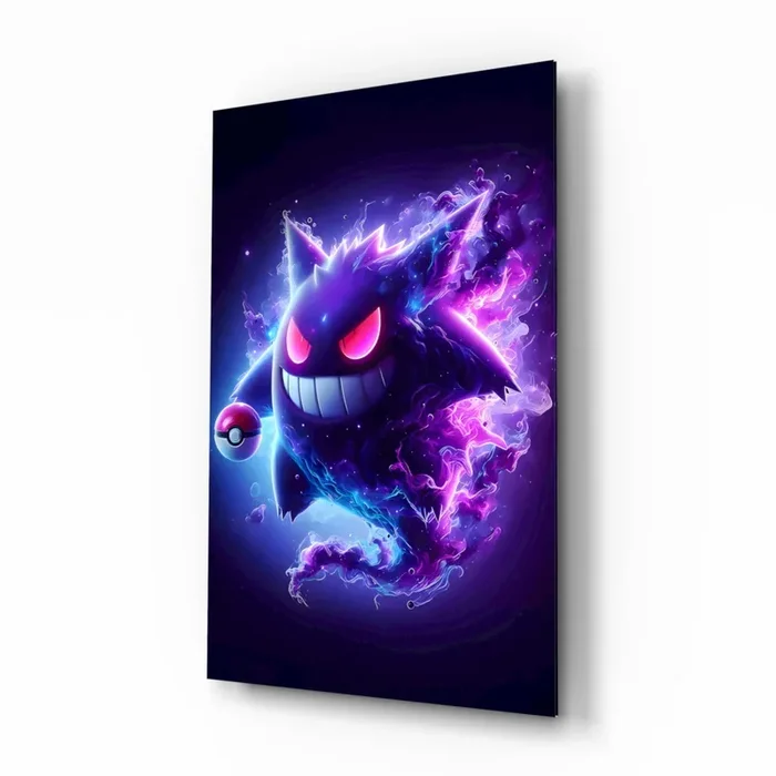 Evil Energy Glass Wall Art Designer Collection – 28.5 » X 18 «