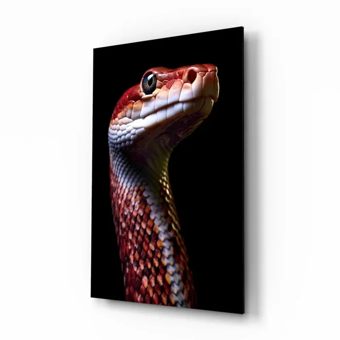 Eyes of the Fiery Serpent Glass Wall Art Designer Collection – 28.5 » X 18 «