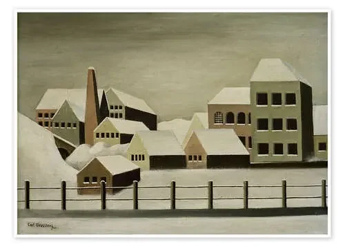 Fábrica de paisaje en la nieve. de Carl Grossberg akg-images